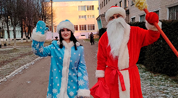 Новогодняя поздравительная кампания прошла в колледже